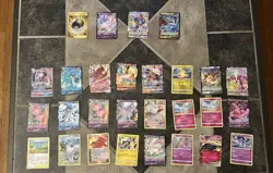 Pokemon Cards Featuring Trainer Ultra Ball, Sylveon V Rayquaza V,Dragonpult Vmax - Image 1