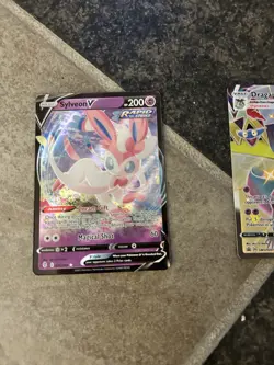 Pokemon Cards Featuring Trainer Ultra Ball, Sylveon V Rayquaza V,Dragonpult Vmax - Image 4