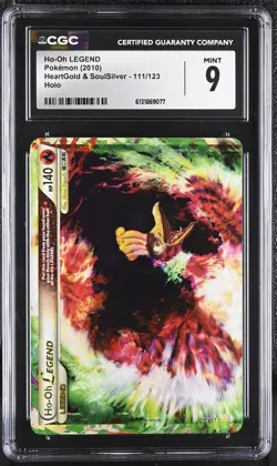 CGC 9 MINT Ho-oh Legend 111/123 Heartgold & Soulsilver Holo Pokemon Card - Image 1