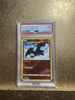 Pokemon TCG Radiant Charizard Crown Zenith Ultra Rare Card 020/159, PSA 9 Mint - Image 1