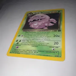 Pokemon Dark Weezing Team Rocket Rare 31/82 60 HP English Regular 2000 Card - Image 3