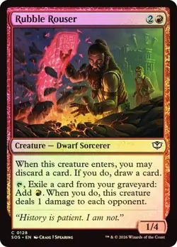 NM Foil Rubble Rouser, MTG, Secrets of Strixhaven, Magic the Gathering, 128 - Image 1