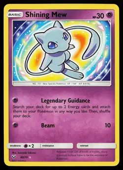 Shining Mew 40/73 Holo Shining Legends Pokemon Card - Image 1