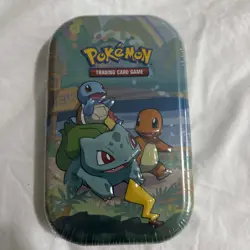 Pokemon TCG Celebrations Mini Tin Bulbasaur Charmander Squirtle Pikachu 2021 - Image 1