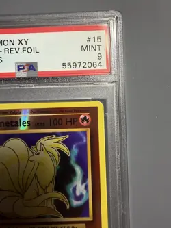 2016 15/108 English Pokemon NINETAILS REVERSE HOLO #15 (PSA 9) MINT - Image 5
