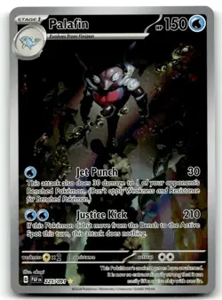 Palafin 225/091 Illustration Rare Paldean Fates Pokemon Holo Lightly Played - Image 1