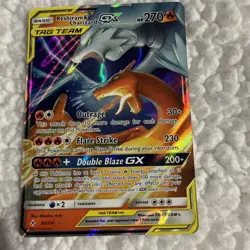 Pokemon Reshiram & Charizard GX TAG TEAM Ultra Rare Holo 270 HP SM-Unbroken Bon… - Image 4