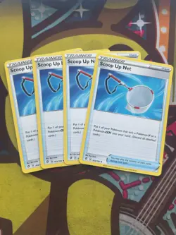 Pokemon Playset Of 4x Scoop Up Net 165/192 - SWSH Rebel Clash - Image 1