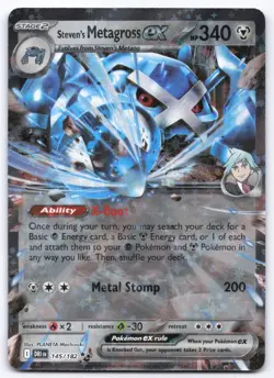 Pokemon TCG Steven's Metagross ex 145/182 Destined Rivals Playset NM - Image 1
