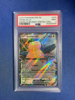 2025 Pokemon Gaming SV Prismatic Evolutions - PRE EN Snorlax ex #076/131 PSA 9 - Image 1
