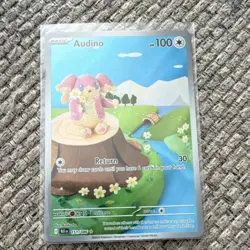 Pokemon Audino 151/086 Sv: Black Bolt Illustration Rare Holo Basic 100HP 2025 - Image 1