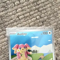 Pokemon Audino 151/086 Sv: Black Bolt Illustration Rare Holo Basic 100HP 2025 - Image 4