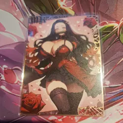 Nezuko Demon Slayer #56/200 Waifu Gold Premium Metal Card Anime Goddess Story - Image 1