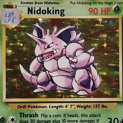 Pokemon TCG - Nidoking - Holo - 11/102 Base Set - 1999 - LP+ - Image 3