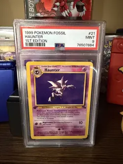 PSA 9 Pokemon 1999 1st Edition Fossil Haunter Rare #21 - Image 1