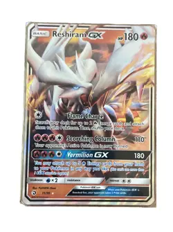 Pokemon TCG Reshiram GX Dragon Majesty 11/70 Regular Ultra Rare - Image 1