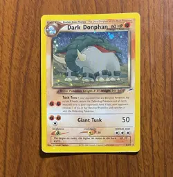2002 Pokemon Neo Destiny Dark Donphan 3/105 Holo Rare MP - Image 1