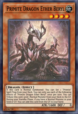YuGiOh Primite Dragon Ether Beryl RA05-EN033 Rarity Collection 5 - Image 1