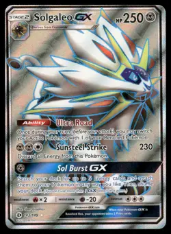 Pokemon Cards Solgaleo GX 143/149 SM Base Set Holo Ultra Rare NM *2 - Image 1