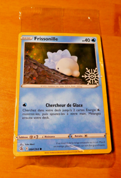 POKEMON FRANCAISE CARD HOLO CARTE FRISSONILLE 084/264 PROMO FLOCON FR SCELLEE - Image 1