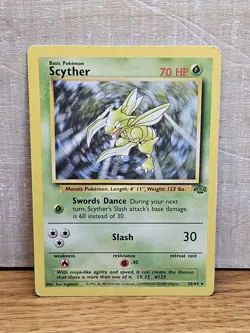 Scyther 26/64 Jungle Non-Holo Rare Pokemon Card TCG - Image 1
