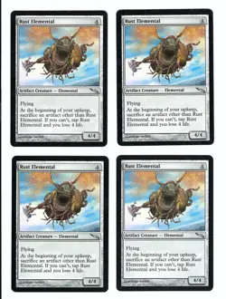 (4X) Rust Elemental Mirrodin Uncommon Playset - MTG Magic the Gathering Card - Image 1
