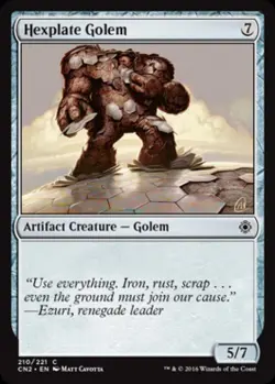 Hexplate Golem -Foil Near Mint MTG Conspiracy: Take the Crown - Image 1