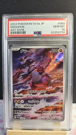 PSA 10 Groudon AR Art Rare 069/062 Raging Surf SV3a Jpn Pokemon Card Game - Image 1