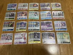 One Piece Card Game 20 characters each character x4 Total Lot x80 Card Rare Foil - Image 2