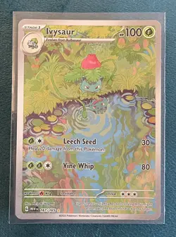 Pokemon TCG Ivysaur Scarlet Violet-151 Holo Card 167/165 Illustration Rare - Image 1