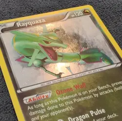Pokemon Rayquaza XY64 Holo Basic Card HP120 Dragon Type Attack 130 - Image 3