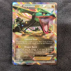 Pokemon Rayquaza EX 85/124 Holo Basic Card HP170 Dragon Type 60x Attack - Image 1