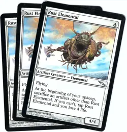(3X) Rust Elemental Mirrodin Uncommon - MTG Magic the Gathering Card - Image 1