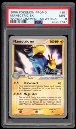 2006 PSA 9 Mint Manectric ex Mewtrick World Championship Deck Promo Pokemon Card - Image 1