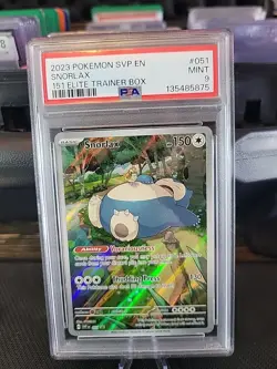 Pokemon Snorlax 051 Sv: Scarlet & Violet Promo Cards Holo PSA 9 - Image 1