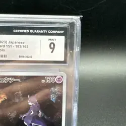 Pokemon Mewtwo 183/165 Card 151 Art Rare Holo CGC 9 Japanese - Image 3