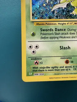 Scyther 006/034 Near Mint - Trading Card Game Classic - Image 4