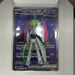 Pokemon Iron Valiant EX TCG Full Art Holo Ultra Rare Card 225/182 Paradox Rift - Image 1