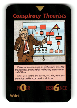 Conspiracy Theorists Base Set card INWO Illuminati New World Order Game - Image 1