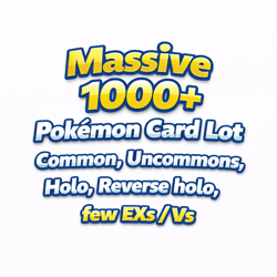 Massive 1000 Pokemon Card Lot, Commons uncommons, Holo, Reverse holo, few EXs/Vs - Image 1