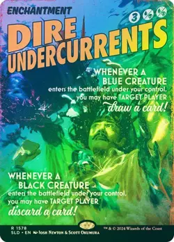 MTG - Dire Undercurrents - Borderless Foil - Secret Lair - Magic the Gathering - Image 1