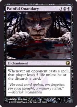 Moderate Play, English MTG Regular Painful Quandary Scars of Mirrodin Magic the - Image 1