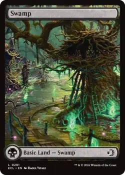 MtG Swamp L 0281 Lorwyn Eclipsed Regular Basic Land Full Art - Image 1