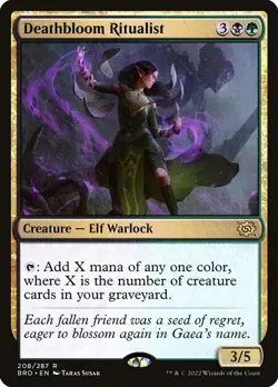 DEATHBLOOM RITUALIST x4 mtg NM-M The Brothers War 4 Rare - Image 1