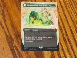 MTG Borderless Germination Practicum x1 Mythic Secrets of Strixhaven NM Low SH - Image 1