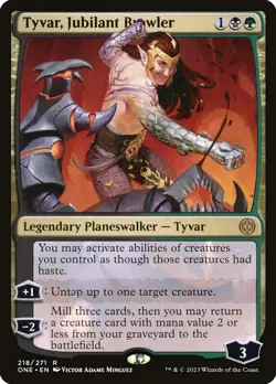 MTG Tyvar, Jubilant Brawler Phyrexia: All Will Be One 218/271 Regular Rare - Image 1