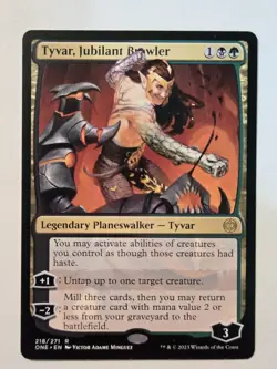 MTG Tyvar, Jubilant Brawler Phyrexia: All Will Be One 218/271 Regular Rare - Image 2