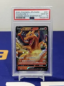 2020 Pokemon JPN SWSH Charizard Vmax Starter Set #001 Charizard V PSA 10 - Image 1