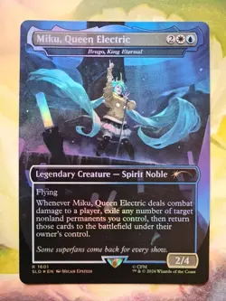 MTG - Miku, Queen Electric (Brago, King Eternal) Foil - Hatsune Miku Secret Lair - Image 2