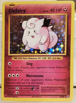 Clefairy - XY Evolutions Set - 63/108 Holo Pokemon Card - Image 1